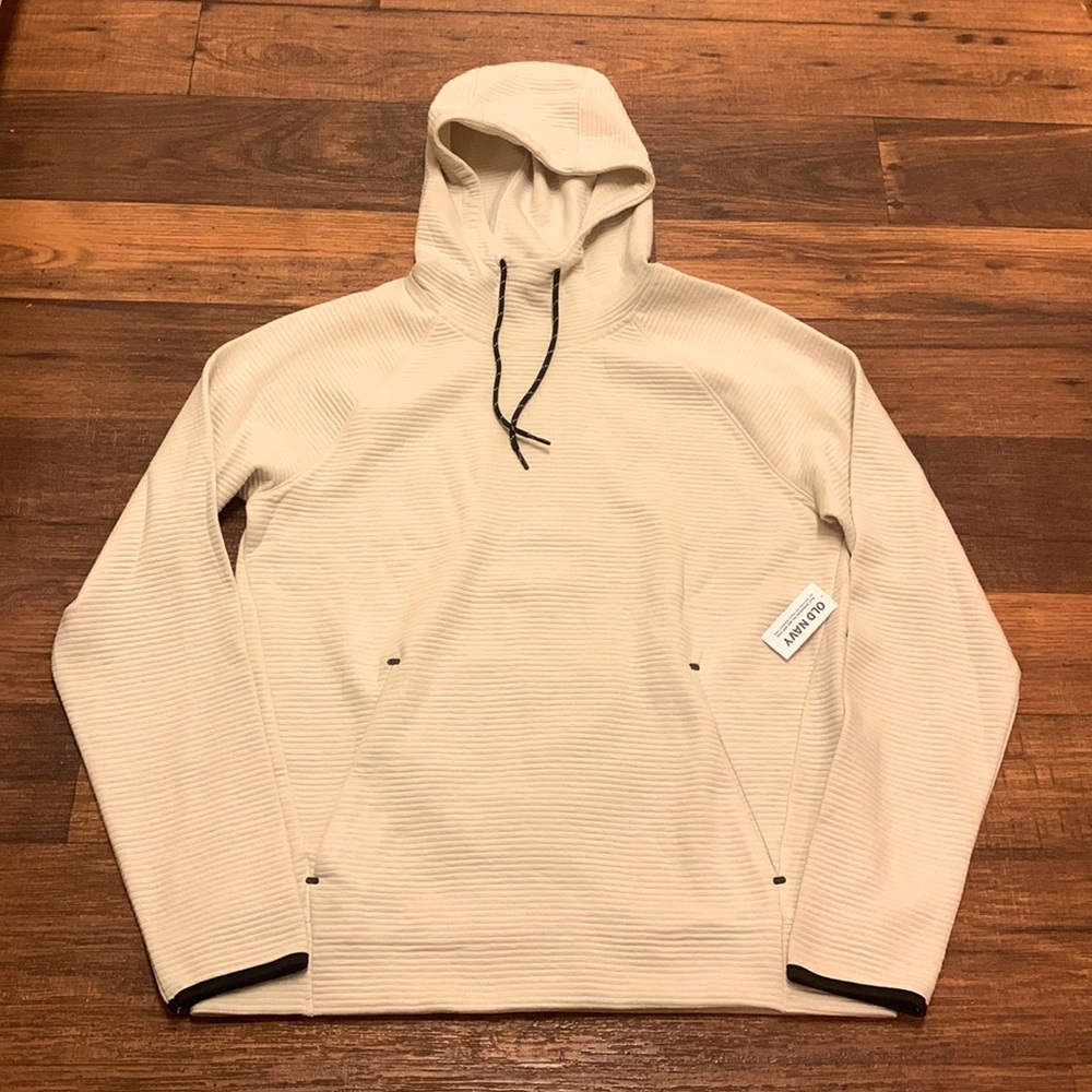 Old Navy Dynamic Fleece Textured Rib-Knit Pullover Hoodie For Men Size S 😎